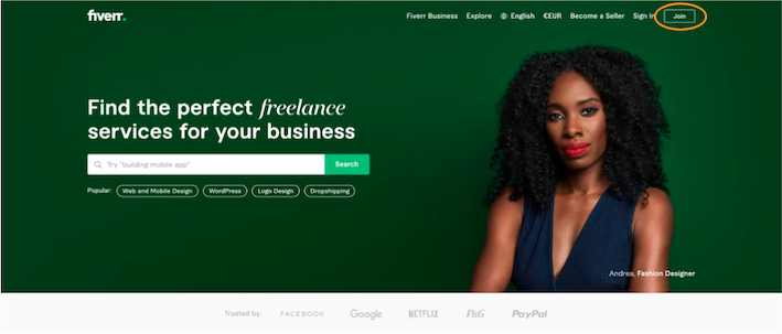 How to create a Fiverr account as freelancer